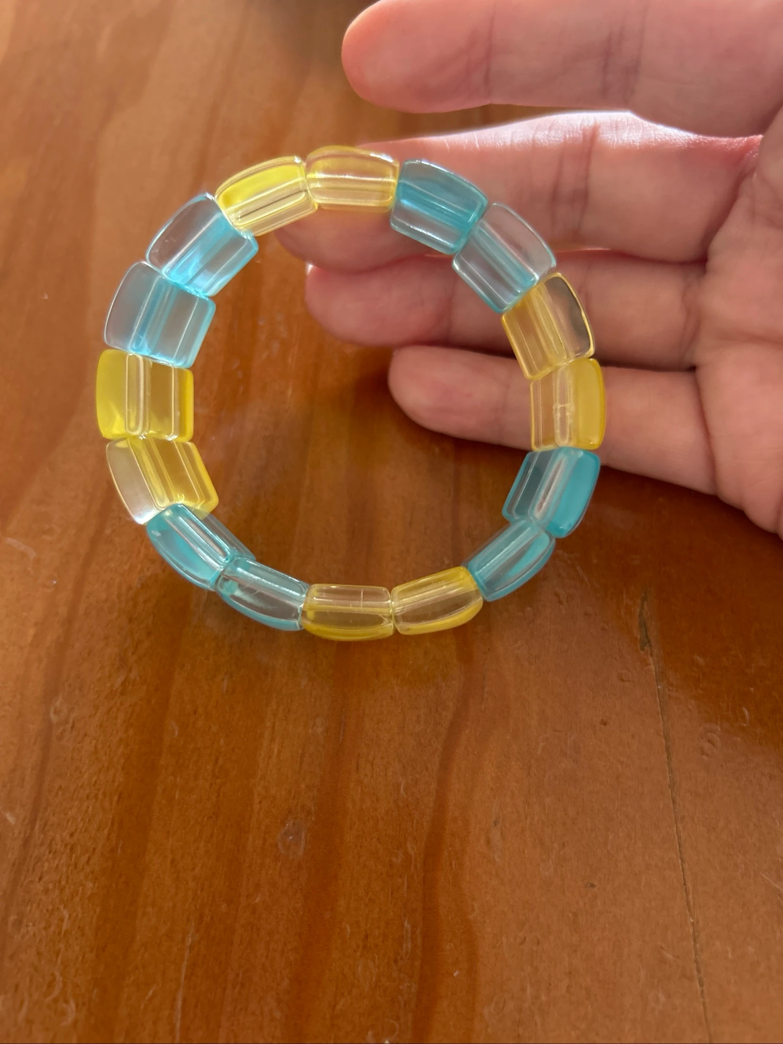 Kralenarmband met vierkante glaskralen – photo 2
